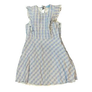 Draper James‎ Girls Dress Size 14 Blue Plaid Preppy Summer Spring Party